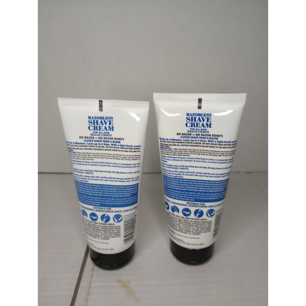 Magic Razorless Shave Cream Regular Strength For All Hair 6oz Helps Stop Razor B - Picture 2 of 5